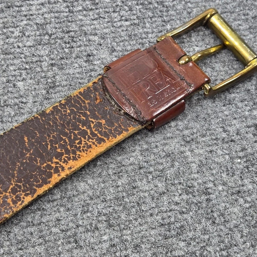 Field & Stream‎ Leather Belt Mens 40 Brown Distressed Rugged Outdoor Workwear